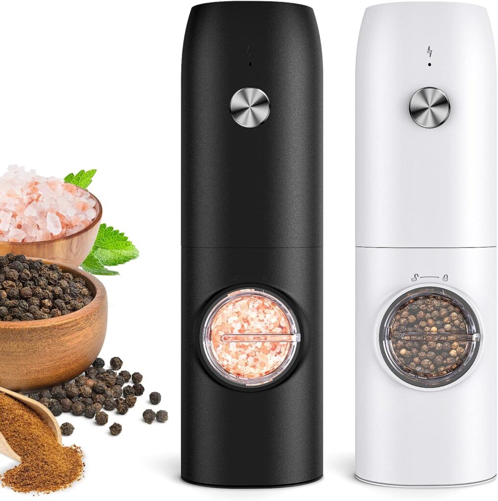 electric salt and pepper grinder set