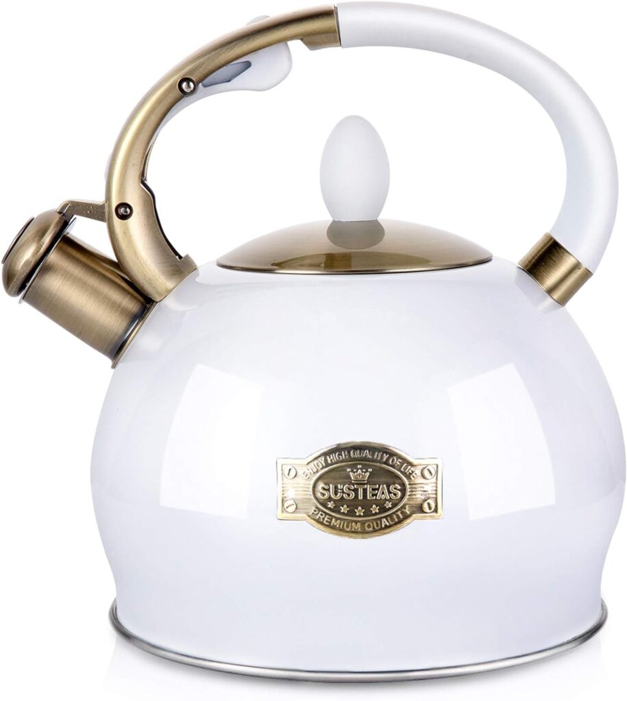 white electric tea kettle