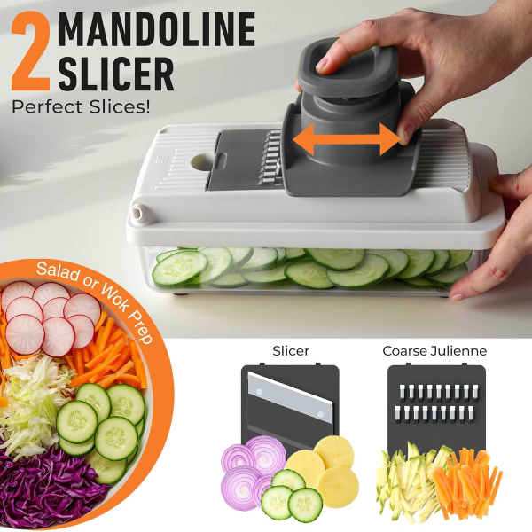 all blades stainless steel veggie chopper